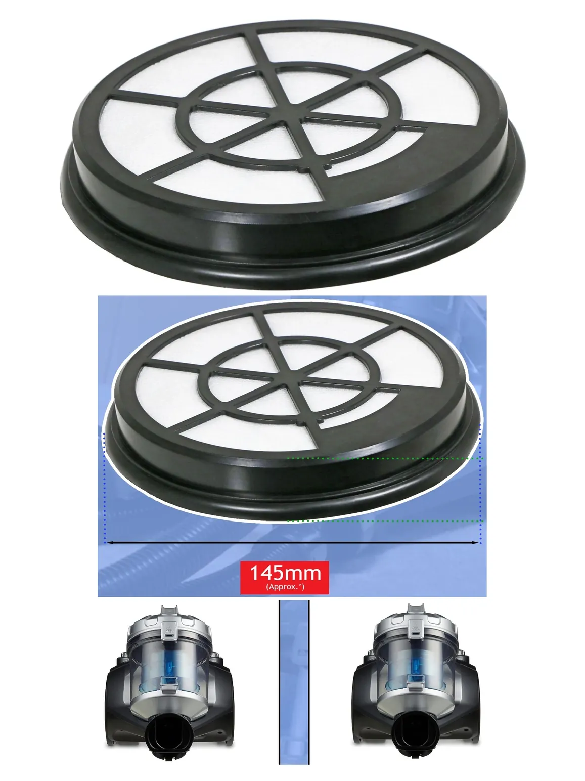 AmazonBasics Vacuum Foam Filter Replacement Kit for VCS35B15KC