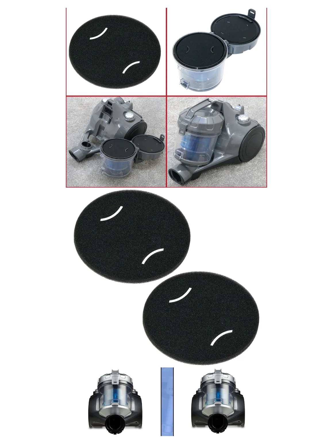 AmazonBasics VCS35 Foam Filter Pack of 2 Fits 15KC-70EUK & 71EU4