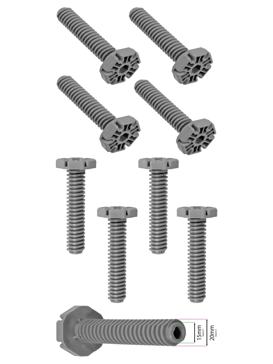 Amica Dishwasher Leg 110mm for ADF1002X/ADF1202S/ADF1403X - 4 pcs