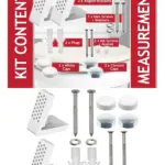 Angled Toilet Bracket Kit with White & Chrome Caps for WC & Bidet