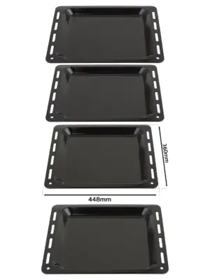 Arcelik Oven Baking Tray Set – Enamel Pan, 448×360×25 mm