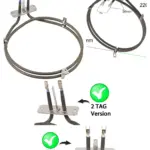 Ariston 2000W 2 Turn Oven Heater Element Replacement for Cookers