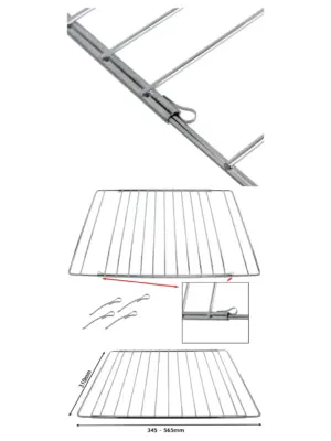 Arrow Oven Adjustable Extendable Shelf, 310‑565 mm Cooking Rack