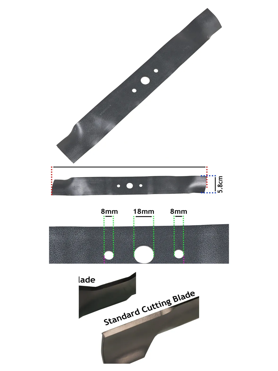 Atco 46cm Rotary Lawn Mower Blade for 18S, 18SE & 18SH Models