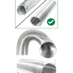 Automotive 1.5m Semi‑Rigid Aluminum Exhaust Duct – 127mm Flexible Hose