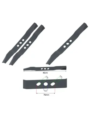 B&Q FPLMP99 2015 Lawn Mower Replacement Metal Blade Set 40cm 2pcs