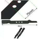 B&Q Lawn Mower Metal Blade Replacement 40cm – Pack of 2