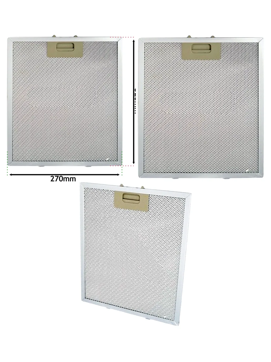Baumatic 320mm x 270mm Metal Grease Filter for Cooker Hood & Vent
