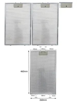 Baumatic BTC6510GL Metal Mesh Hood Filter – 2 Pack Grease Extractor