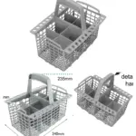 BAUMATIC Dishwasher Cutlery Basket with Removable Handle