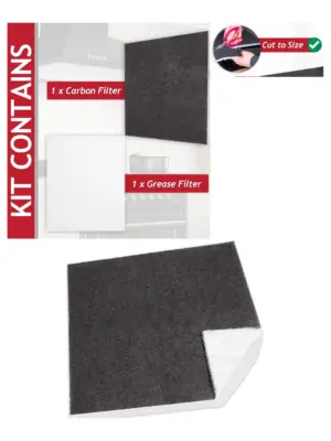 Baumatic Kitchen Hood Carbon Foam Grease Filter Kit Custom 57x47cm