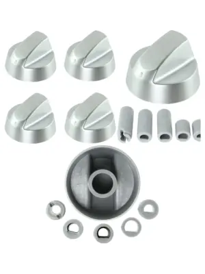 BAUMATIC Silver Oven & Cooker Control Knob – Pack of 4 Replacement Dials