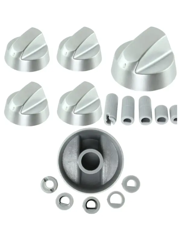 BAUMATIC Silver Oven & Cooker Control Knob – Pack of 4 Replacement Dials