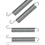 Beko Dishwasher Door Hinge Spring Set 120mm, 2 pcs DIN DSN1783160300