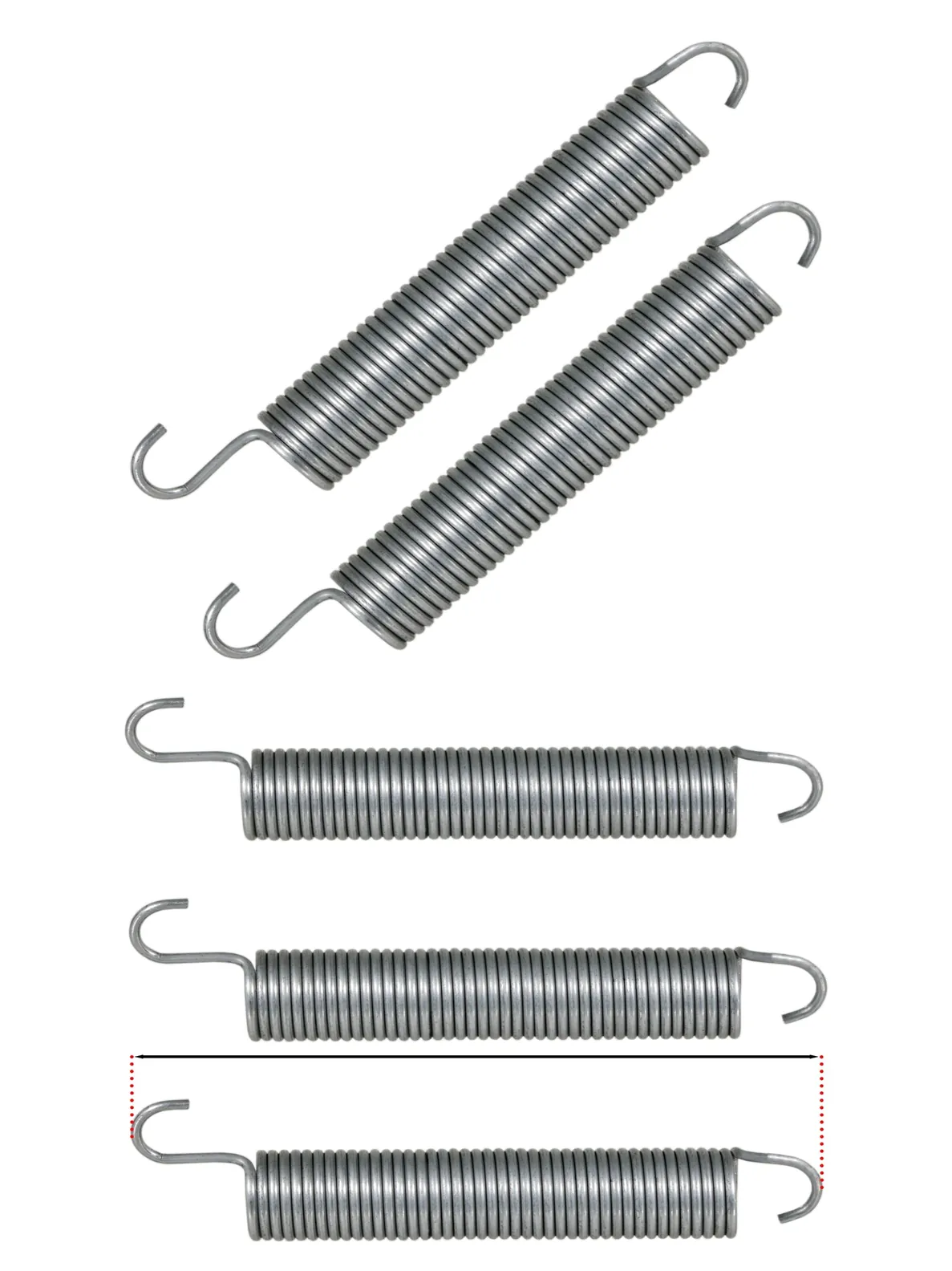 Beko Dishwasher Door Hinge Spring Set 120mm, 2 pcs DIN DSN1783160300