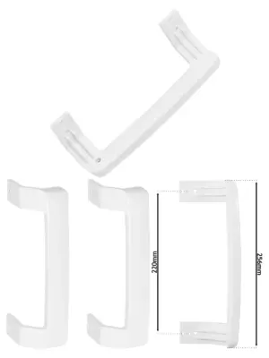 Beko Fridge Door Handle White Set of 2 Replacement Grab Bar