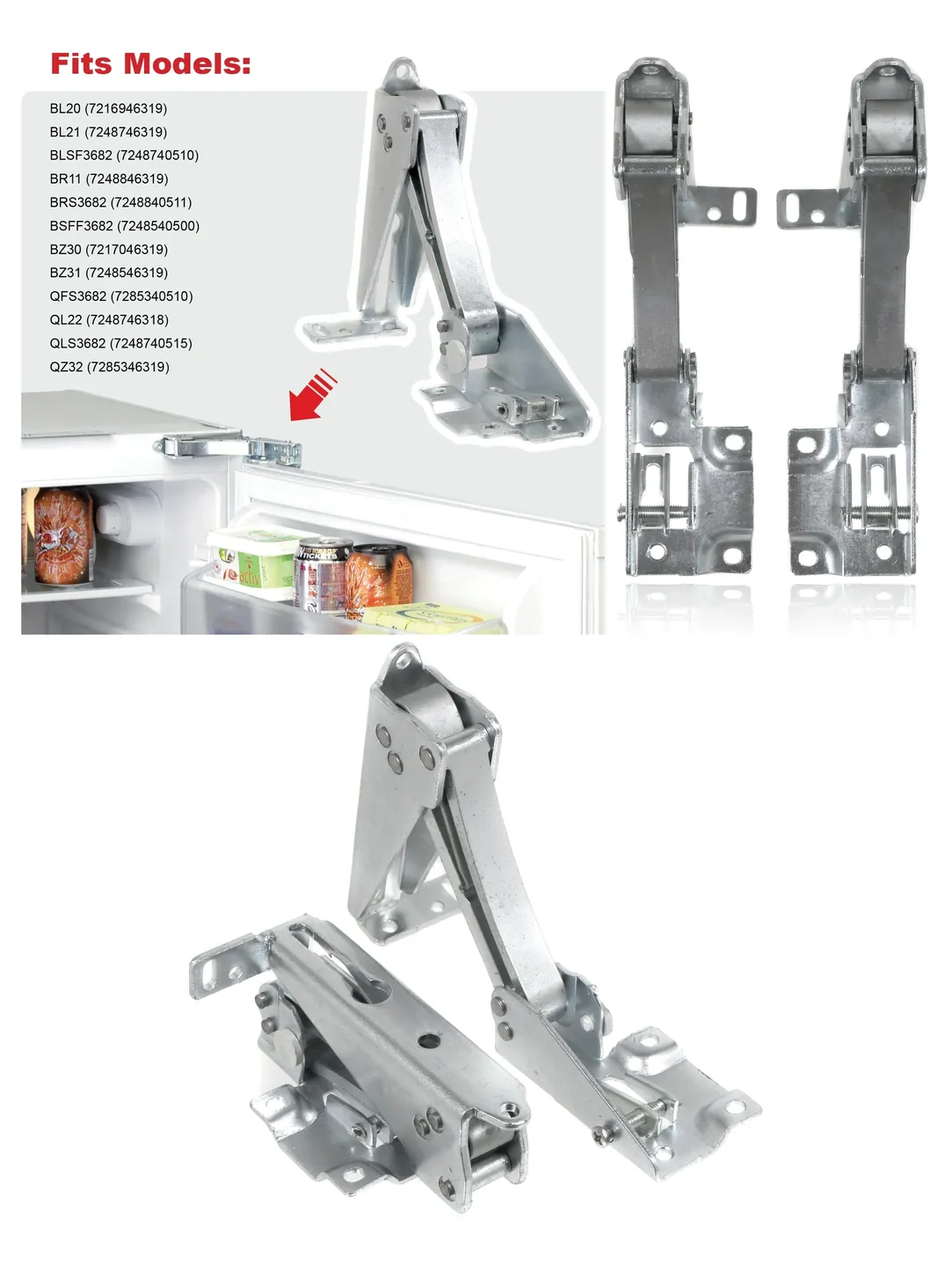 Beko Fridge Freezer Door Hinge Kit - 2 Pack for BL20/BL21 Series
