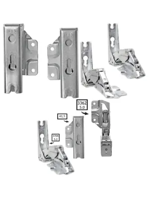 Beko Fridge Freezer Door Hinge Pair - Integrated Left & Right 3363/3362