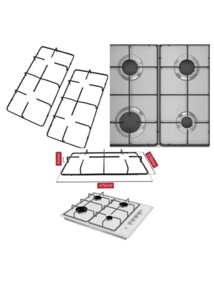 Beko Gas Cooker Hob Pan Support – 475×230 mm Burner Grate