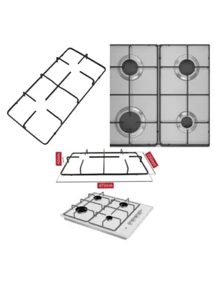 Beko Gas Cooker Hob Pan Support – 475×230 mm Burner Grate Stand