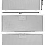 Beko Hood Metal Mesh Filter 458x177mm – Fits ADG51410 & DB6042