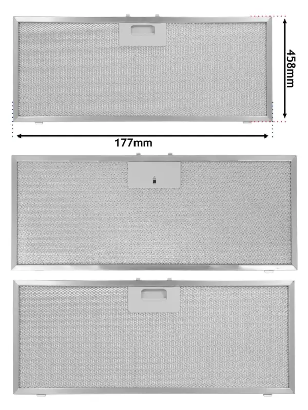 Beko Hood Metal Mesh Filter 458x177mm – Fits ADG51410 & DB6042
