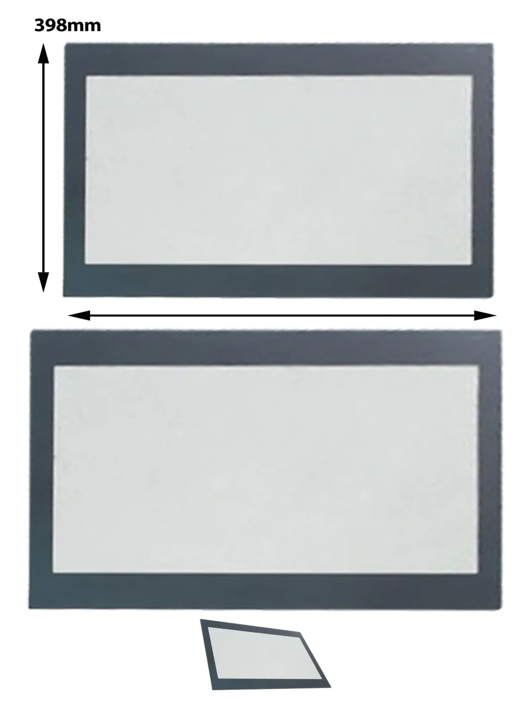 Beko Inner Oven Door Glass Panel Replacement 520x398mm
