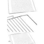 Beko Oven Grill Rack 360×462 mm Replacement Shelf – fits BCW & BIC