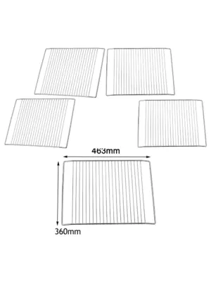 Beko Oven Wire Rack – Double Shelf, 463×360 mm Grill Tray