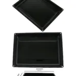 Beko Small Enamel Oven Grill Pan with Drip Tray for Baking 355x280mm