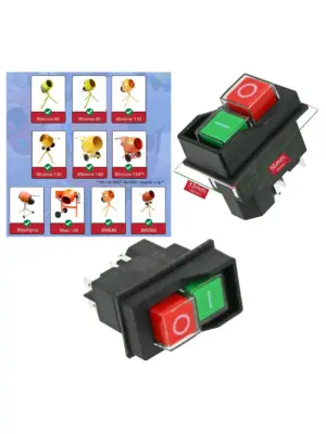Belle Minimix Concrete Mixer On/Off Switch 240V for 60‑150 Models