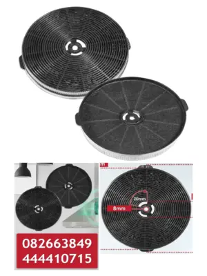 Belling Charcoal Filter for Cooker Hood – 170mm x 25mm, Pack of 2