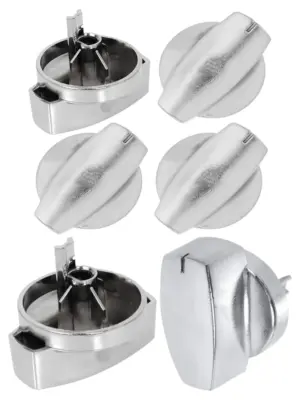 Belling Chrome Silver Hotplate Knob – 4 Pack for Countryrange 444445