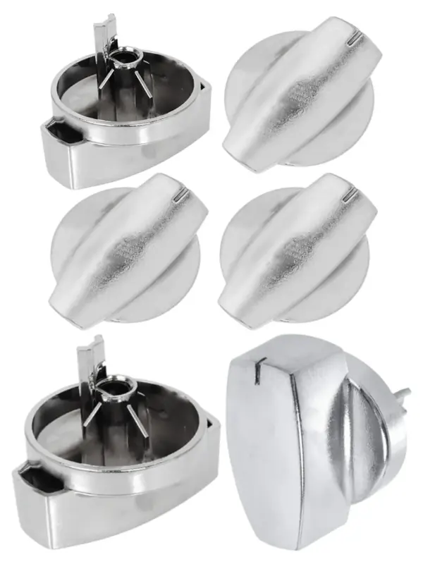 Belling Chrome Silver Hotplate Knob – 4 Pack for Countryrange 444445