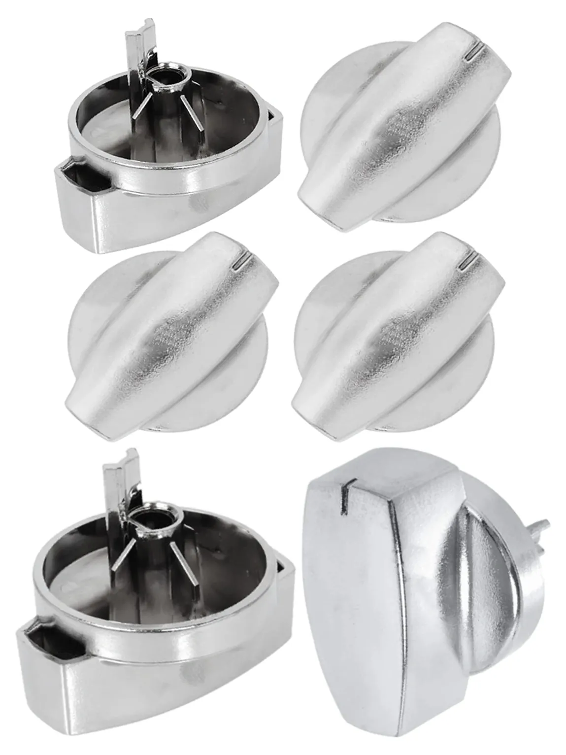 Belling Chrome Silver Hotplate Knob – 4 Pack for Countryrange 444445