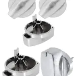 Belling Chrome Silver Hotplate Knob Switch - Replacement Set of 3