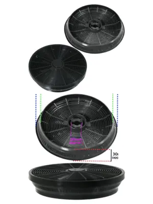 Belling Cooker Hood Carbon Charcoal Filter – 2 Pack for Exhaust Vent