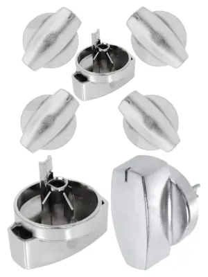 Belling Countryrange Hotplate Control Knob – Chrome Silver, Pack of 5