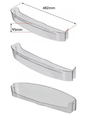 Belling Fridge Bottle Shelf & Bar Tray – Adjustable Organizer
