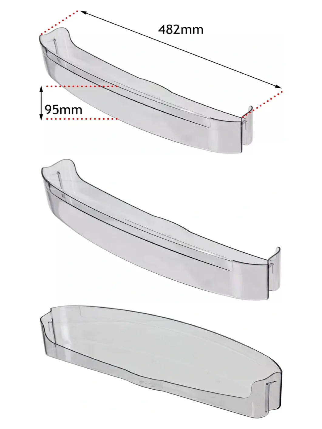 Belling Fridge Bottle Shelf & Bar Tray – Adjustable Organizer