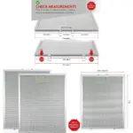 BELLING Metal Grease Mesh Filter - 2 Pack for Cooker Hood