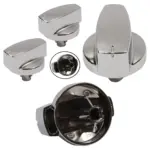 Belling Oven Control Knob Silver Chrome Switch 1000DF Pack of 2
