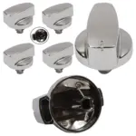 Belling Oven Function Knob – Silver Chrome Set of 4