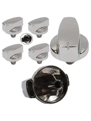 Belling Oven Function Knob – Silver Chrome Set of 4