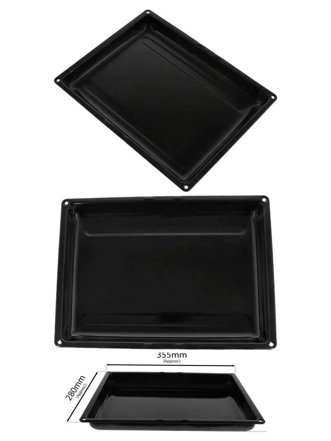 Belling Oven Grill Pan Drip Tray – 355×280 mm for Baking Roasting