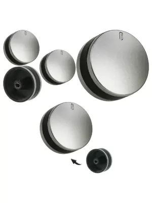 Belling Oven Knob Set for LAM3200/3204/3401 Silver & Black 3 pcs