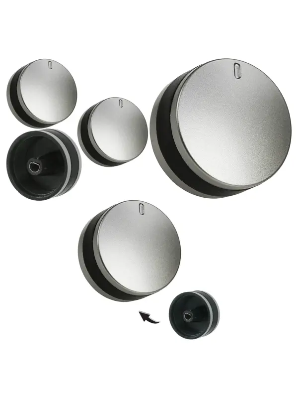 Belling Oven Knob Set for LAM3200/3204/3401 Silver & Black 3 pcs
