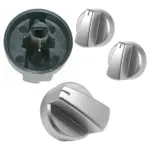 Belling Silver Gas Control Knob – 2 Pack for Oven/Hob