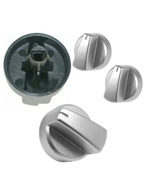 Belling Silver Gas Control Knob – 2 Pack for Oven/Hob