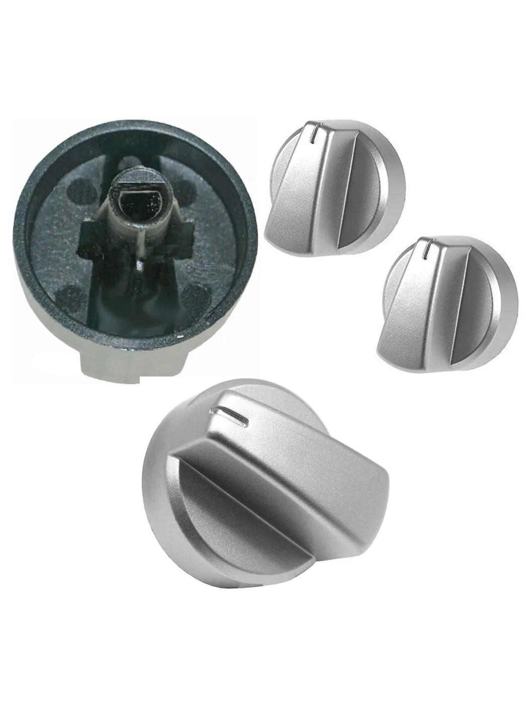 Belling Silver Gas Control Knob – 2 Pack for Oven/Hob